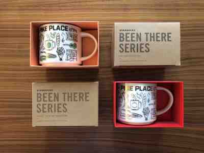 2018 Holiday & Regular Mug First Starbucks Pike Place Market Christmas Set of 2 - Sold on eBay Feb, 14th 2019 for $44.00