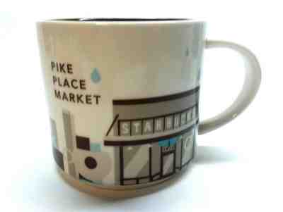 Rare! 2013 STARBUCKS "Pike Place Market" SEATTLE 14oz Coffee Mug! FREE SHIPPING! - Sold on eBay Feb, 14th 2019 for $24.99