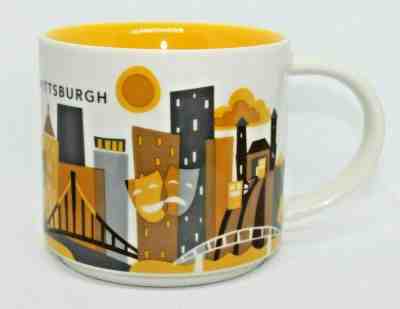 Starbucks Pittsburgh "You Are Here" 14 oz Coffee Mug Cup YAH Collectible 2015 - Sold on eBay Feb, 14th 2019 for $21.99