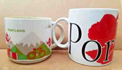 Starbucks Coffee Cup Portland City Mug + You Are Here Collection YAH - Set Lot - Sold on eBay Feb, 15th 2019 for $26.47