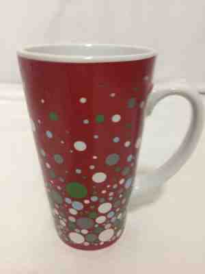 Starbucks Coffee Ceramic Tall Cup Latte Mug 16oz Red Christmas Polka Dot 2004 - Sold on eBay Feb, 14th 2019 for $5.00