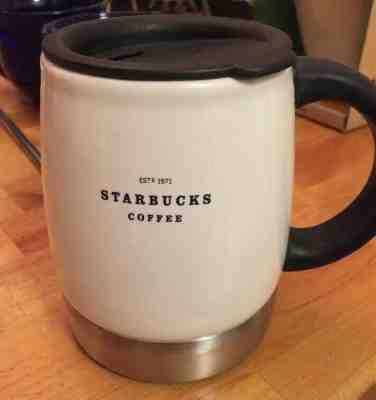 Starbucks Coffee Est 1971 2006 Ceramic Stainless Steel 14 oz Travel Mug w/Lid - Sold on eBay Feb, 15th 2019 for $19.99