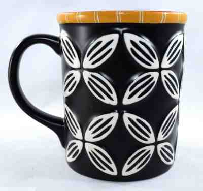Starbucks 2008 Black White Tiki Hawaiian Flower Mug 16 Ounce - Sold on eBay Feb, 15th 2019 for $21.00