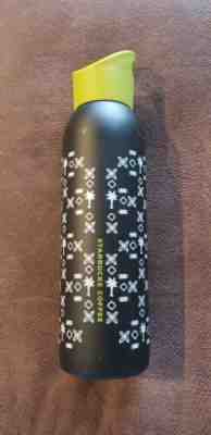 Starbucks 24 oz Stainless Steel Water Bottle Black Green Lid 2008  - Sold on eBay Feb, 15th 2019 for $5.00