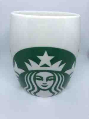 STARBUCKS Coffee Company 14 Oz Cup 2010 White Barrel Style Mug Green Mermaid  - Sold on eBay Feb, 15th 2019 for $11.99