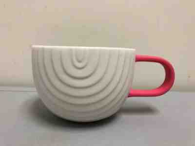 Starbucks 2018 Valentine Rainbow Coffee Mug White Hot Pink Handle 12 oz  NEW - Sold on eBay Feb, 15th 2019 for $18.00