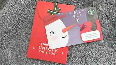 Starbucks Philippines Christmas 2018 Snowman w/Matching Envelope US Seller - Sold on eBay Feb, 14th 2019 for $4.19