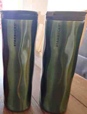 NEW LOT of 2-Starbucks Travel Tumbler Stainless Steel Coffee Mug To Go 16 oz   - Sold on eBay Jan, 2nd 2019 for $20.00