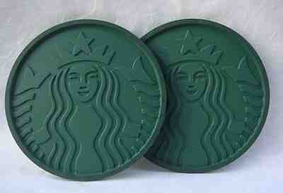 2 PCS. STARBUCKS COFFEE RECYCLE COASTER GREEN COLOR - Sold on eBay Feb, 15th 2019 for $9.00