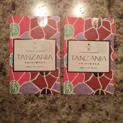 Lot of 2 China Starbucks Reserve Tasting Card Tanzania Shiviwaka - Sold on eBay Feb, 14th 2019 for $10.00
