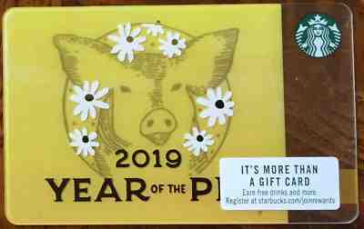Lot of 10 Starbucks Chinese New Year 2019 Gift Card  Year of The Pig  - Sold on eBay Feb, 15th 2019 for $11.00