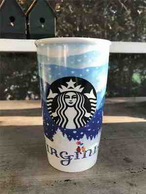 2016 Starbucks VIRGINIA Tall Double Wall Traveler Coffee 12 oz. Mug with Lid - Sold on eBay Feb, 14th 2019 for $28.99
