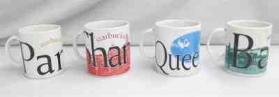 Starbucks City Mug Collectible Coffee Mugs x4 Basel, Shanghai, Paris, Queensland - Sold on eBay Dec, 20th 2018 for $14.50