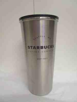 New Starbucks Heritage Stainless Steel Tumbler Silver and Black 16 Oz - Sold on eBay Feb, 22nd 2019 for $19.95