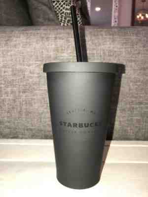 Starbucks Matte Black Acrylic Cold Cup 16oz Rare Limited Grande Tumbler Traveler - Sold on eBay Feb, 22nd 2019 for $36.00