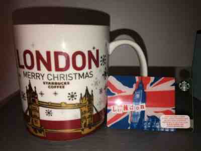 Starbucks Mug London Bridge 2010 Christmas!BONUS BIG BEN CARD!!Very Rare!!NEW!!! - Sold on eBay Feb, 20th 2019 for $160.00