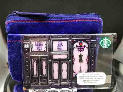 Starbucks Card Hong Kong Anna Sui Card Gift Card with pouch - Sold on eBay Feb, 20th 2019 for $9.99