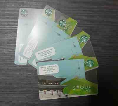 [STARBUCKS] Korea 2018 Seoul City Gift card X 5 - Sold on eBay Feb, 16th 2019 for $10.00