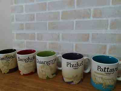 Starbucks  Mug Master Set Global 5 City Series Collector Thailand Bangkok 16 oz  - Sold on eBay Feb, 22nd 2019 for $90.00