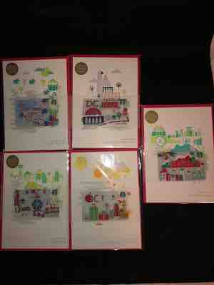 5 X Starbucks Card LOT Washington DC/Los Angeles/San Diego SEATTLE OC NEW SALE  - Sold on eBay Feb, 20th 2019 for $20.00
