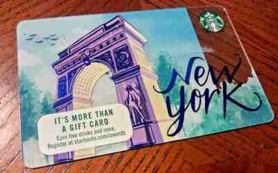 2017 Starbucks Gift Card New York City Washington Square Arch Park purple  - Sold on eBay Feb, 20th 2019 for $2.50