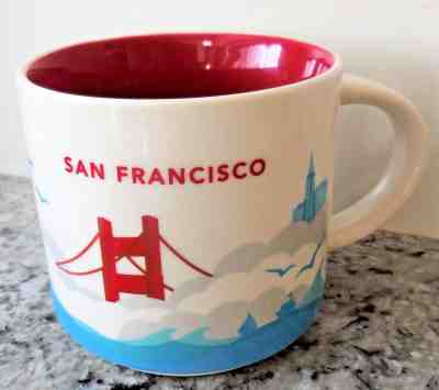 STARBUCKS 2013 You Are Here SAN FRANCISCO 14oz Cup... Golden Gate Bridge  - Sold on eBay Feb, 22nd 2019 for $21.95