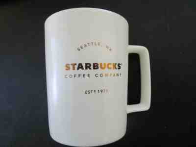 NEW Starbucks Coffee Company Seattle Gold Foil Letter Ceramic Mug White 16 oz - Sold on eBay Feb, 21st 2019 for $11.99