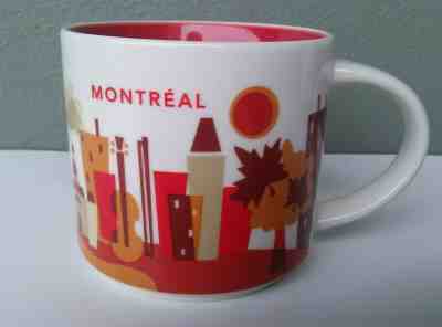 STARBUCKS MONTREAL CANADA YOU ARE HERE COLLECTION 14 OZ COFFEE MUG - Sold on eBay Feb, 21st 2019 for $32.00