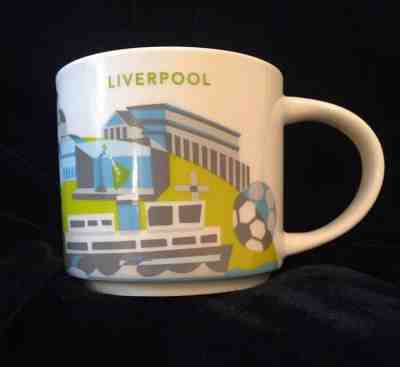 Starbucks Liverpool YAH Mug Albert England Guitar Mersey Soccer You Are Here New