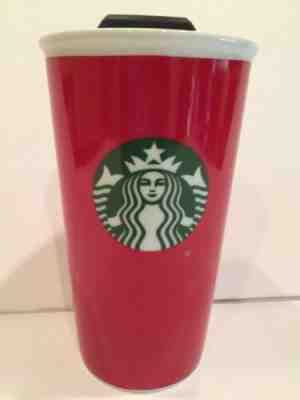 Starbucks Tumbler 11 Oz Ceramic Red with Mermaid Logo 2017 Unused Nice and New - Sold on eBay Feb, 18th 2019 for $12.99