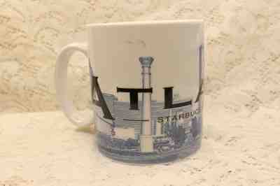 Starbucks Coffee Mug Tea Cup Atlanta Barista Skyline Series White Blue 2002 - Sold on eBay Feb, 21st 2019 for $6.29