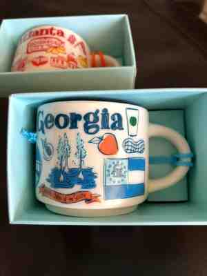 2018 STARBUCKS Been There Series ATLANTA & GEORGIA 2oz Ornament Mugs - Sold on eBay Feb, 20th 2019 for $35.00