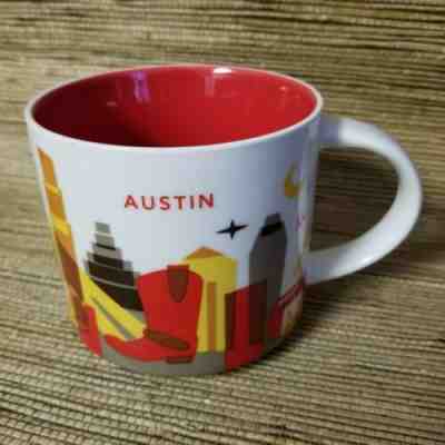 Austin TX STARBUCKS You Are Here Coffee Mug Cup 14oz YAH Collection Retired - Sold on eBay Feb, 19th 2019 for $15.00