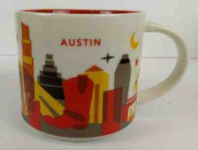 Starbucks Retired 2014 AUSTIN "YOU ARE HERE" Coffee 14 oz/114 ml. Cup Mug YAH - Sold on eBay Feb, 18th 2019 for $14.99