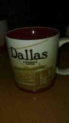 Starbucks Dallas Red Icon City Series 2009 16 oz Coffee Cup Mug - Sold on eBay Feb, 18th 2019 for $10.00