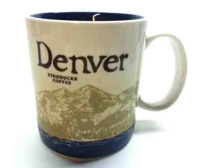 Rare! 2012 STARBUCKS "Denver" COLORADO Mountains 16oz Coffee Mug! FREE SHIPPING! - Sold on eBay Feb, 21st 2019 for $21.00