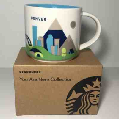 Starbucks DENVER You Are Here 14oz Coffee Cup YAH Ceramic Mug - Sold on eBay Feb, 20th 2019 for $24.99