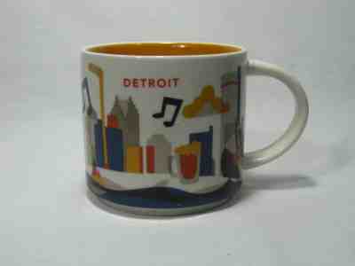 Starbucks DETROIT Coffee Cup Mug You Are Here Collection 2014 - Sold on eBay Feb, 22nd 2019 for $9.99