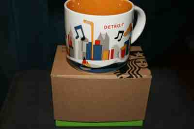 Starbucks You Are Here Collection Detroit Coffee Mug 14 Oz. New In Box  - Sold on eBay Feb, 19th 2019 for $15.00