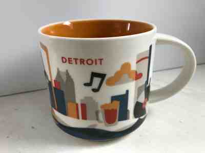 NEW 2014 Starbucks You Are Here Collection DETROIT Coffee Mug - Sold on eBay Feb, 17th 2019 for $14.99