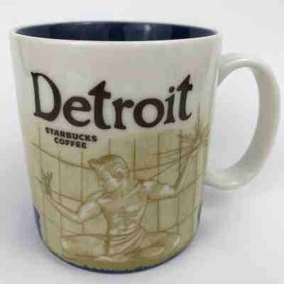 Starbucks Coffee 2011 Global Icon Collector Series DETROIT Mug 16 oz  - Sold on eBay Feb, 16th 2019 for $22.00