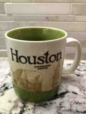 STARBUCKS Collector Series Houston 16 oz City Coffee Mug Global Icon Green - Sold on eBay Feb, 16th 2019 for $28.50