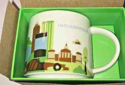 Starbucks Indianapolis Coffee Mug YAH "You Are Here" RETIRED Collection - Sold on eBay Feb, 16th 2019 for $38.48