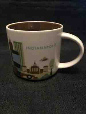 Starbucks You Are Here Indianapolis Indiana Coffee Mug 2013 14oz Ceramic Cup - Sold on eBay Feb, 16th 2019 for $15.00