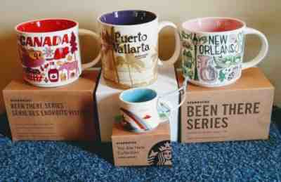 Starbucks Coffee Mugs LOT (4)Canada-New Orleans-Puerto Vallarta/mini Hawaii NIB  - Sold on eBay Feb, 20th 2019 for $60.00