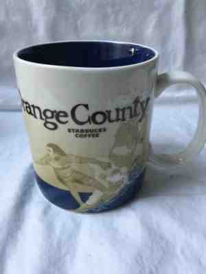 Lot of 2 STARBUCKS Large 16 oz Orange County California coffee tea cup mug - Sold on eBay Feb, 19th 2019 for $12.50