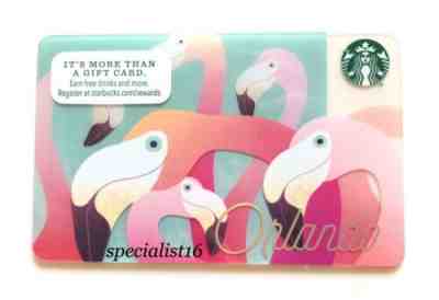 2016 Starbucks Card Orlando Flamingo Rare City New - Sold on eBay Feb, 16th 2019 for $5.99