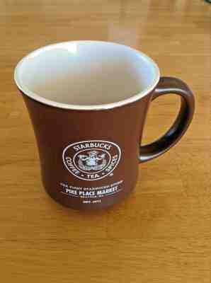 2008 Starbucks Pike Place Market Coffee Mug 16 Oz. Brown Split Tail Mermaid Logo - Sold on eBay Feb, 16th 2019 for $12.99