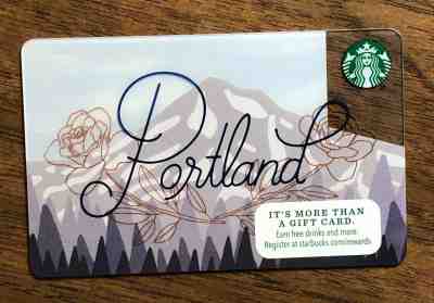 Starbucks Gift Card 2017 Portland Oregon State Mount Hood Rose Trees No $ Value - Sold on eBay Feb, 20th 2019 for $2.99