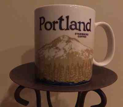 Starbucks Coffee Cup Mug Portland Mt. Hood City Collector Series  2012 16 oz  - Sold on eBay Feb, 17th 2019 for $8.99